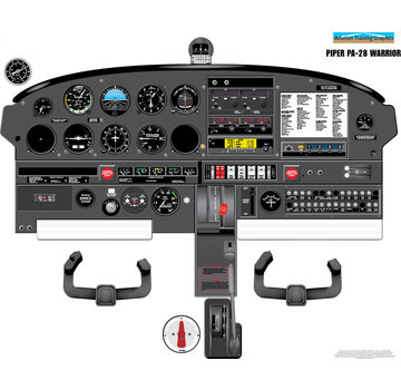 Aviation Training Graphics Cockpit Training Poster Piper PA28 Warrior
