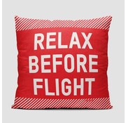 Airportag Throw pillow Relax Before Flight