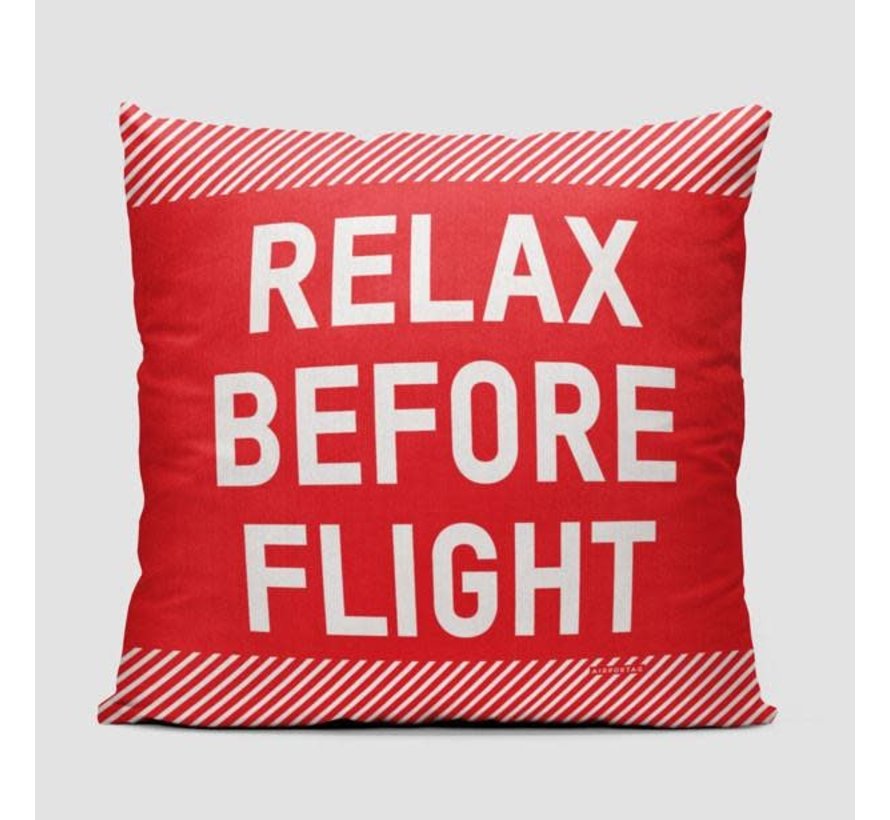 Throw Pillow Relax Before Flight