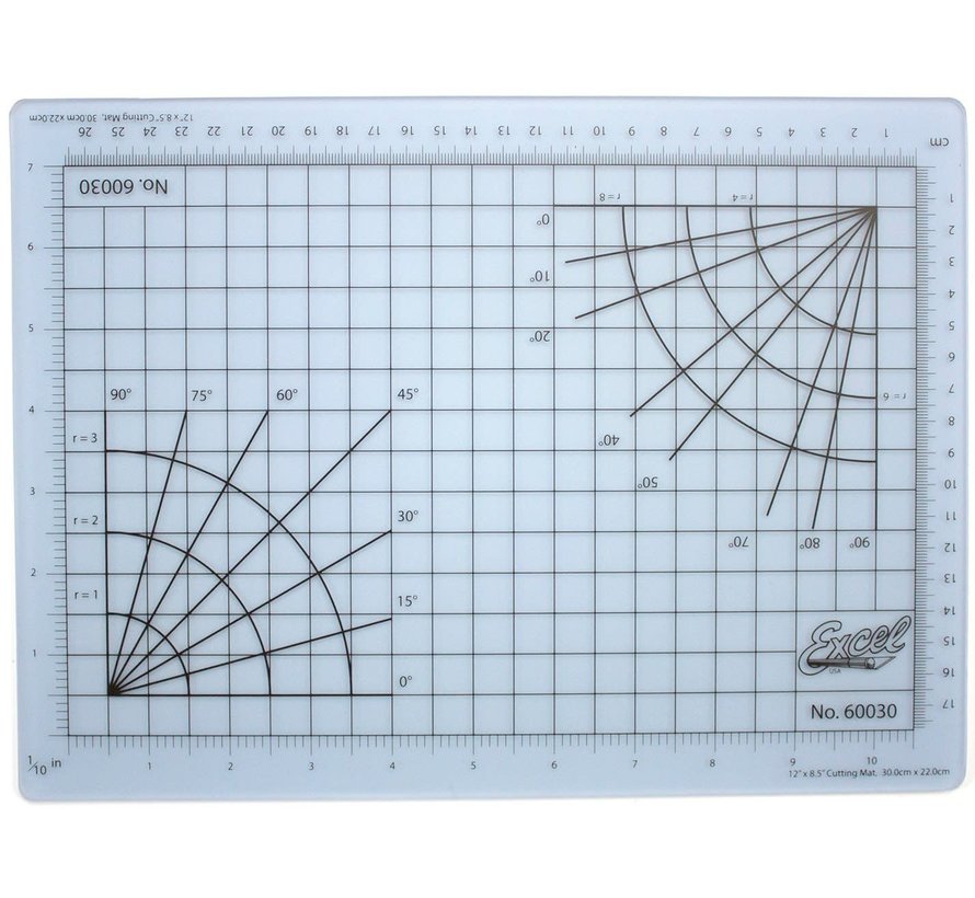 EXCEL CUTTING MAT SELF HEALING 8.5"x12" Green