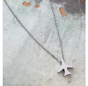 Airplane Necklace - Stainless Steel
