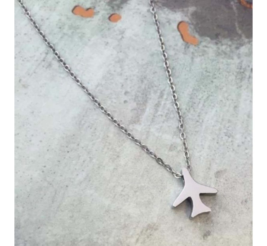 Airplane Necklace - Stainless Steel