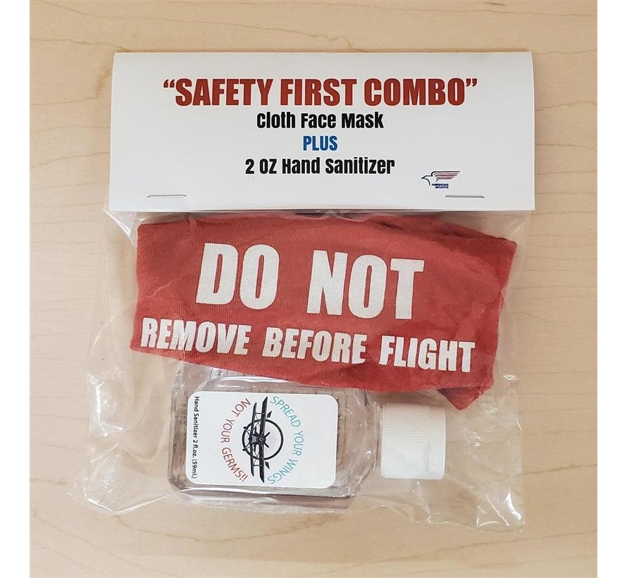 Do Not Remove Before Flight Mask & Hand Santizer Combo