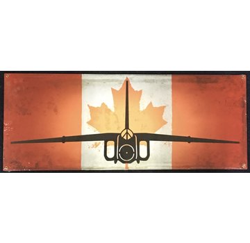 Avro CF105 Arrow Canadian Flag Metal Sign