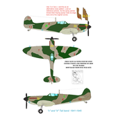 Top Notch Spitfire Mk.1 to Mk.V Pattern A camouflage paint mask 1:48