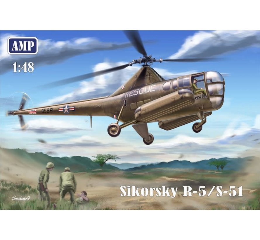 AMP Sikorsky R-5/S-51 USAF Rescue Helicopter 1:48