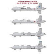 Caracal MQ-9 "Return of the Reaper" 1:72 Decals for 8 aircraft