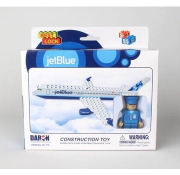 Daron WWT A320 JetBlue bubbles construction toy (55 pieces)
