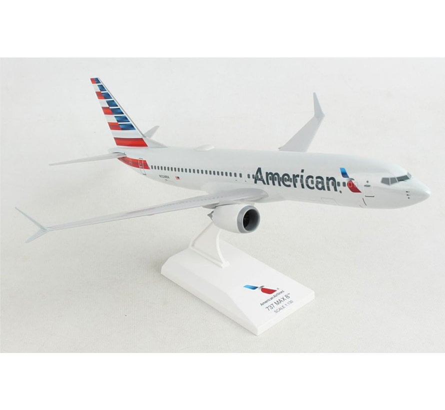 B737-8 MAX American 2013 livery 1:130 with Wifi Dome and stand