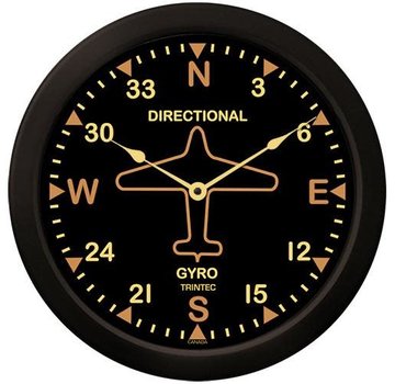 Trintec Industries Vintage Directional Gyro Clock- 14" Dia.