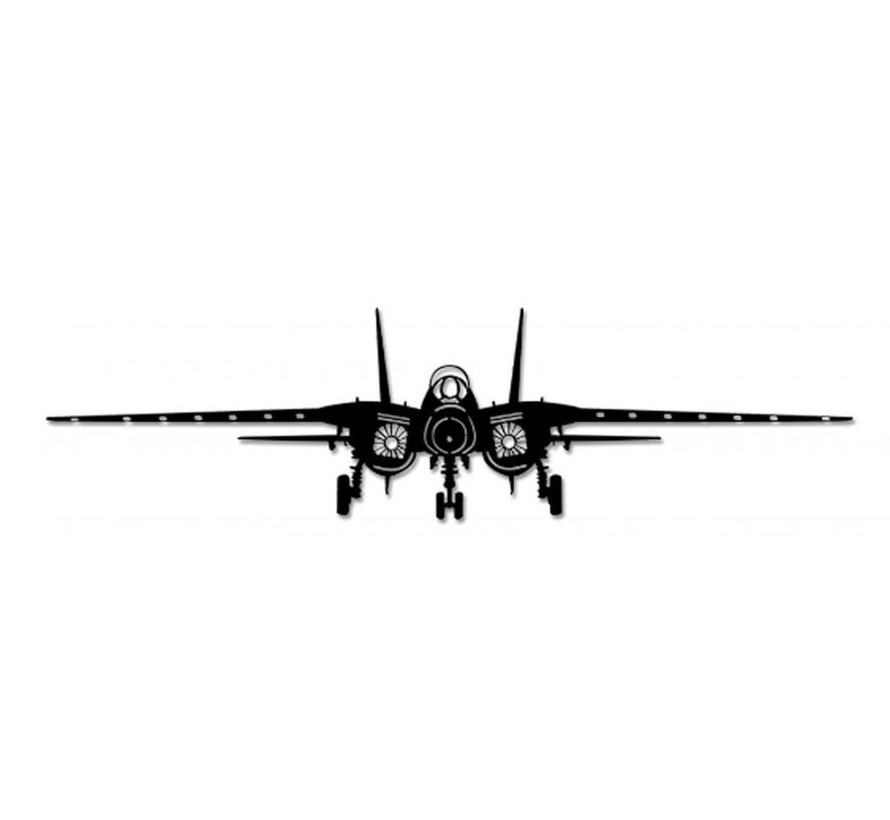 F14 Tomcat Silhouette Plasma Metal Sign