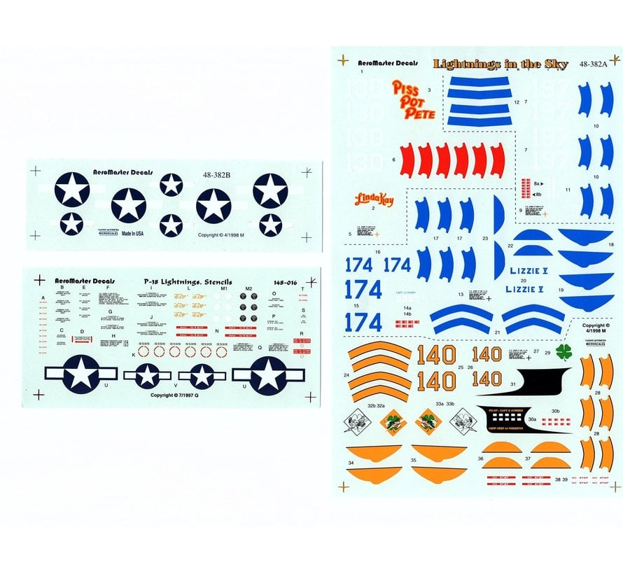 Aeromaster P38H/L Lightnings in the Sky 1:48*Discontinued*