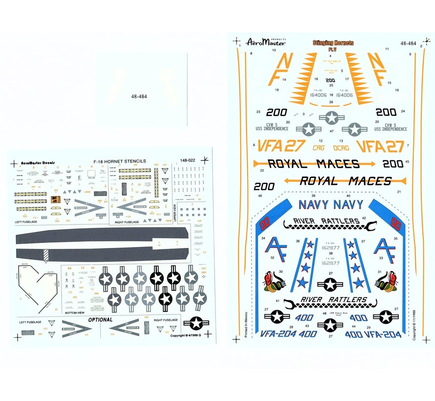 Aeromaster F18A/C Stinging Hornets Part V 1:48*Discontinued*