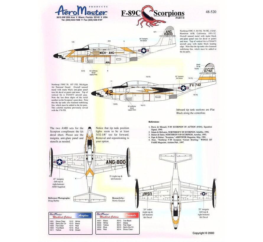 Aeromaster F89C SCORPIONS Part II 1:48*Discontinued*