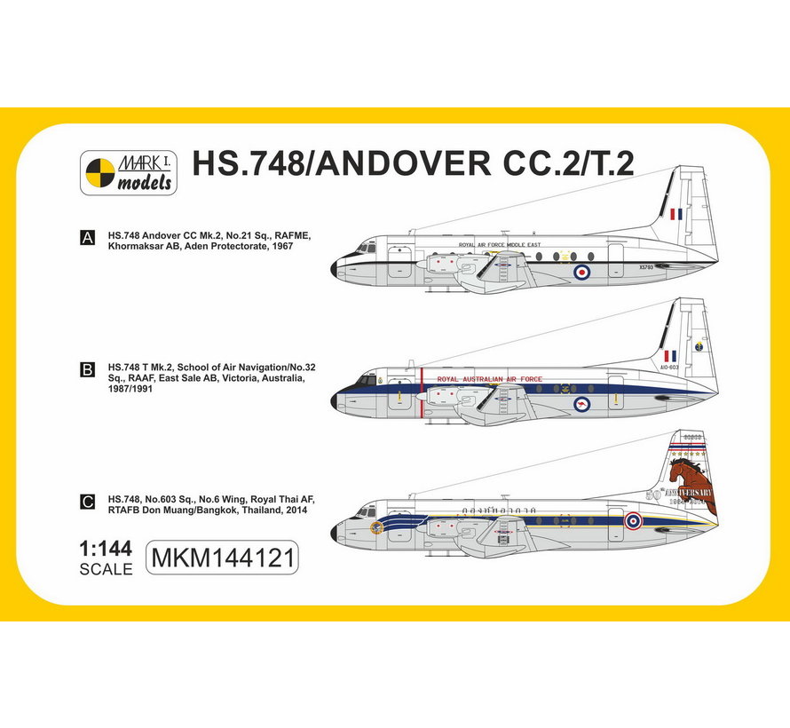 Mark 1 HS748 Andover CC.2/T.2  Asian & Australian Service 1:144 New 2020
