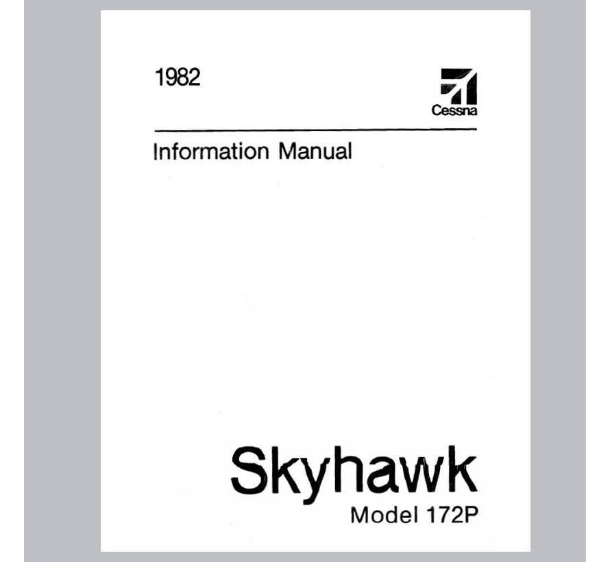 Cessna C172P Skyhawk 1981 POH