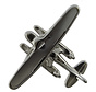 Pin Cessna Floatplane (3-D cast) Silver Plate