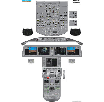 Aviation Training Graphics Cockpit Training Poster B787 Dreamliner   24" x  39"