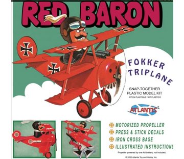 Atlantis Red Baron Fokker Triplane Cartoon snap together kit