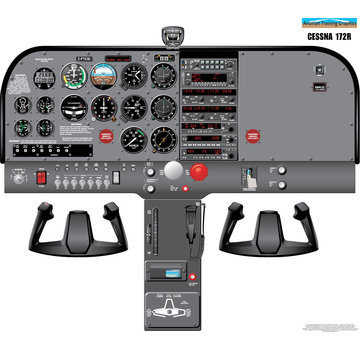 Aviation Training Graphics Cockpit Training Poster Cessna 172R