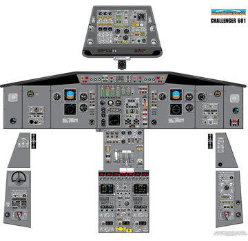 Aviation Training Graphics Cockpit Training Poster Challenger 601