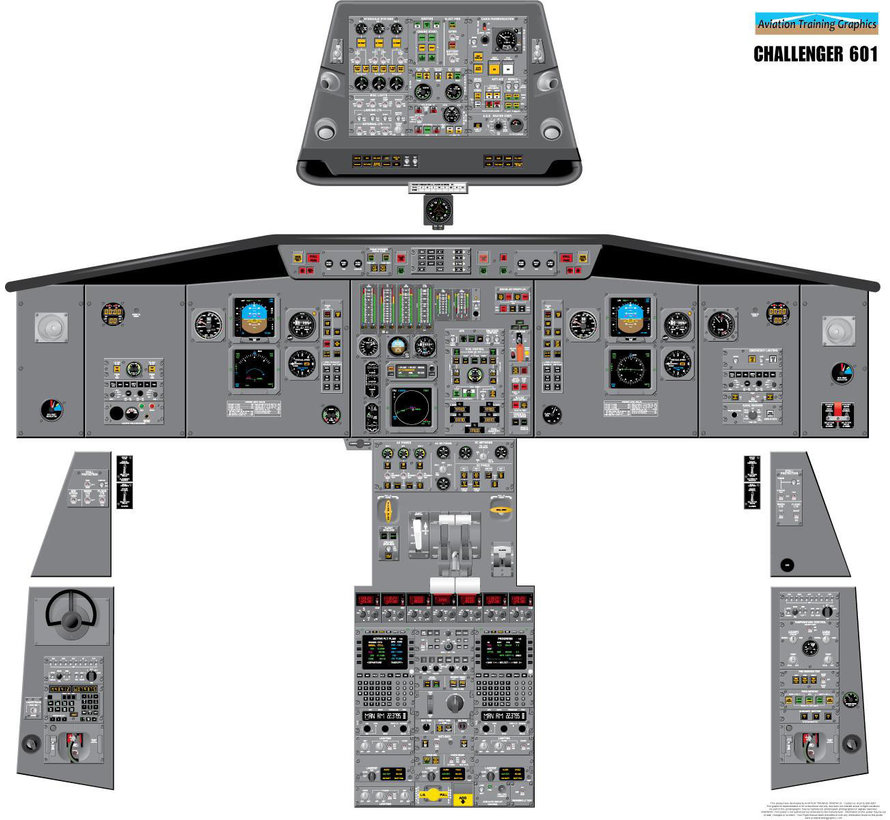 Cockpit Training Poster Challenger 601