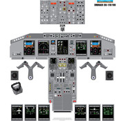 Aviation Training Graphics Cockpit Training Poster Embraer ERJ170/175/190/195