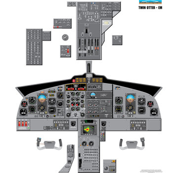 Aviation Training Graphics Cockpit Training Poster Twin Otter EM