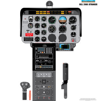 Aviation Training Graphics Cockpit Training Poster Bell 206B Jet Ranger