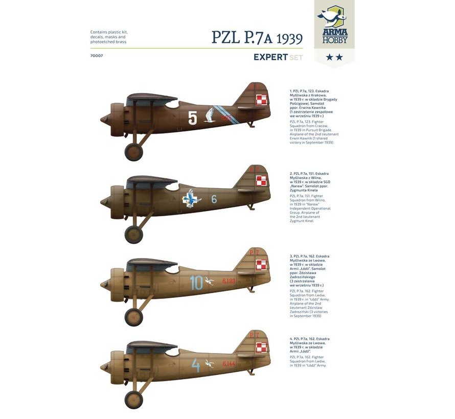 PZL P.7a Expert Set 1939 1:72 Kit