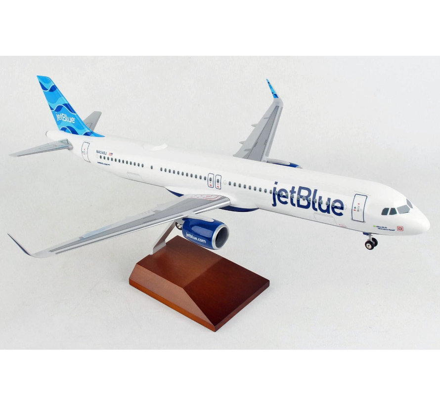 A321neoLR JetBlue 1:100 with Wood Stand & Gear +NSI+