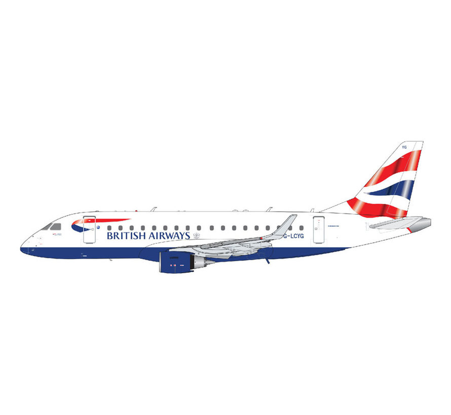 ERJ170STD British Airways CityFlyer G-LCYG 1:200 with stand