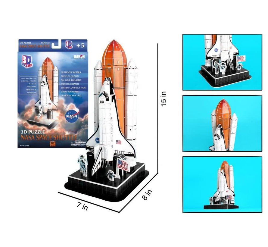 Space Shuttle 3D Puzzle On Launch Pad 87 Pieces