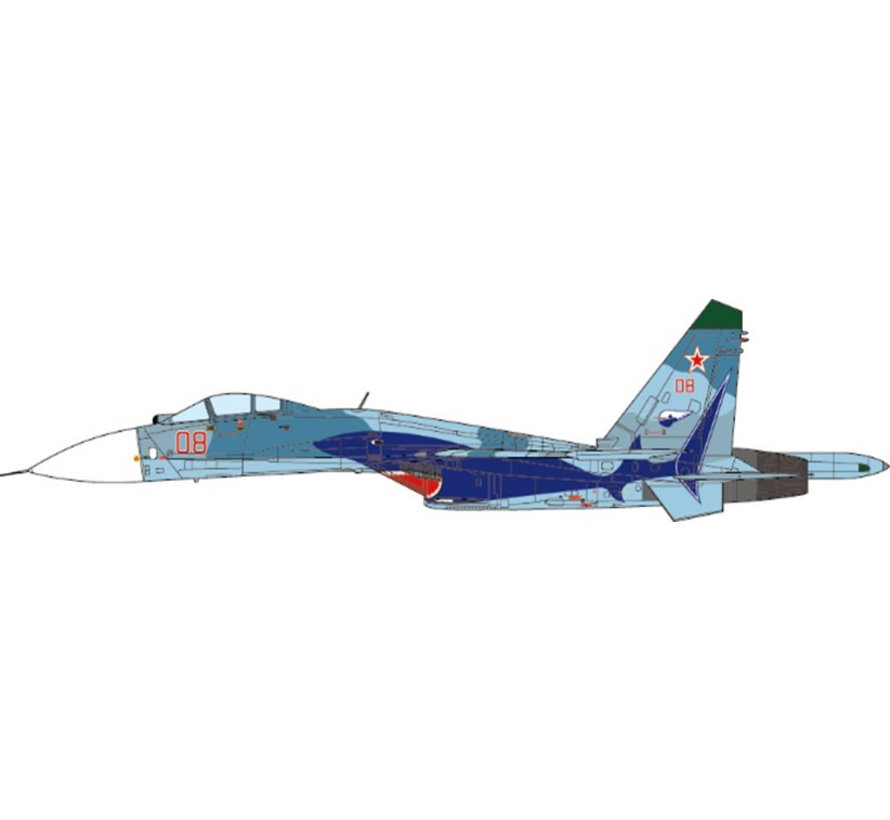 SU27 Flanker RED 08 Shark Russian AF 760ISIAP 1:72