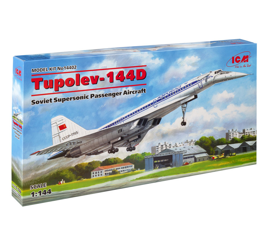 TU144D Aeroflot Supersonic Transport Soviet 1:144