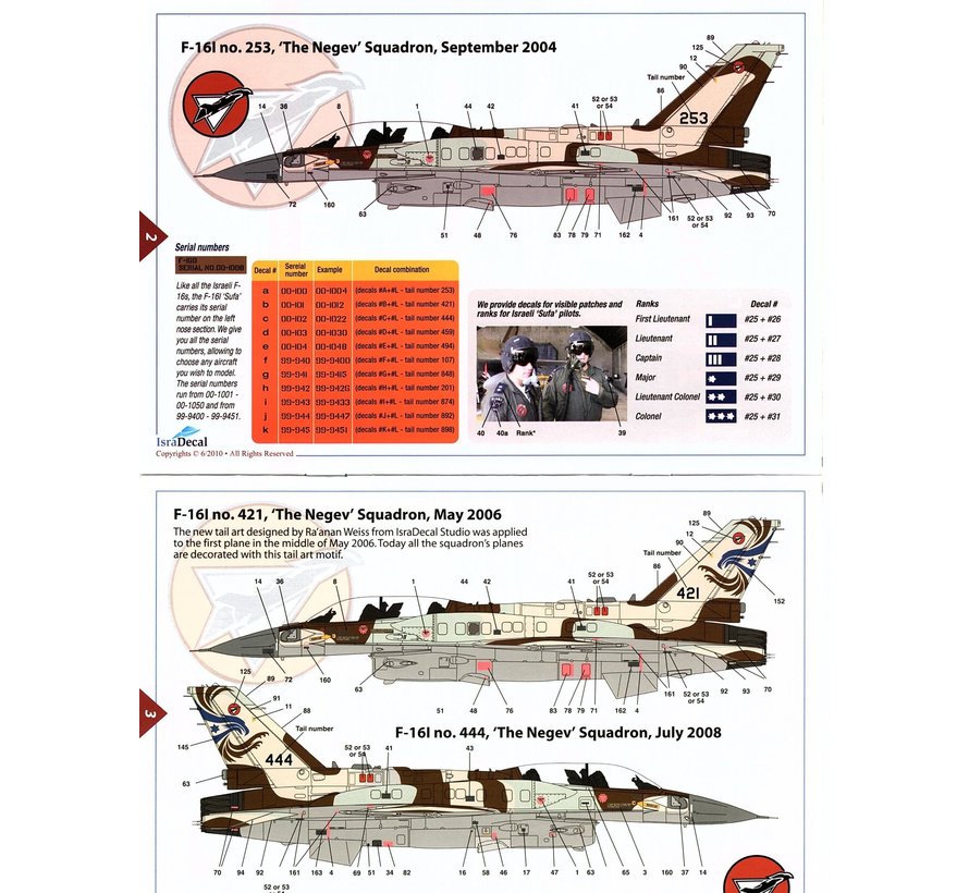 ISRADECAL F16I SUFA 1:32 Decals**Discontinued**