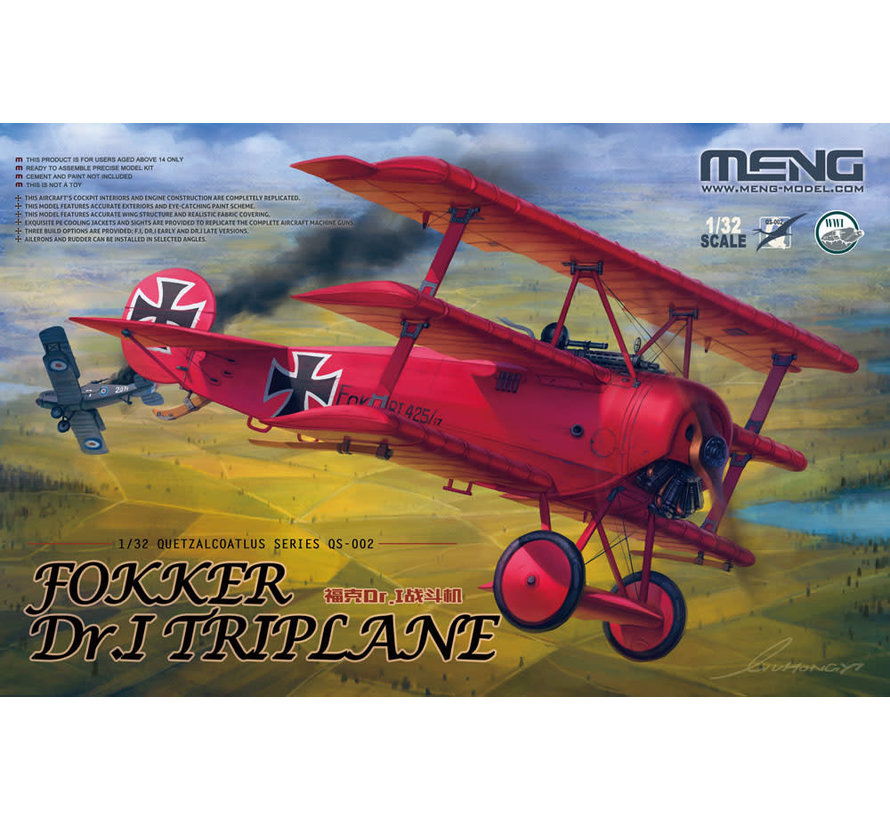 MENG Fokker Dr.I Triplane flown by Manfred von Richthofen 1:32