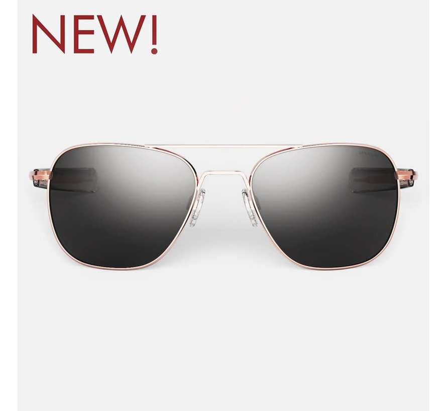 Aviator 22K Rose Gold Skytec™ Polarized American Gray