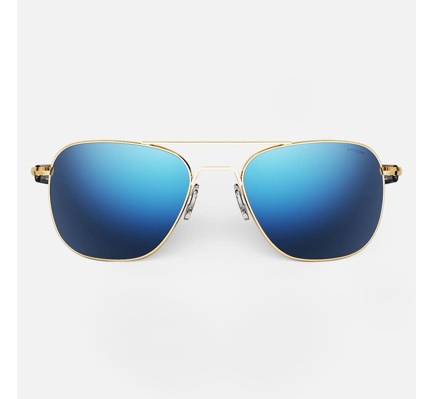 Aviator 23K Gold Skyforce™ Polarized Atlantic Blue