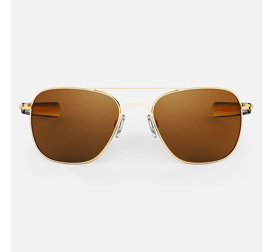 Aviator 23K Gold Skytec™ American Tan 55MM