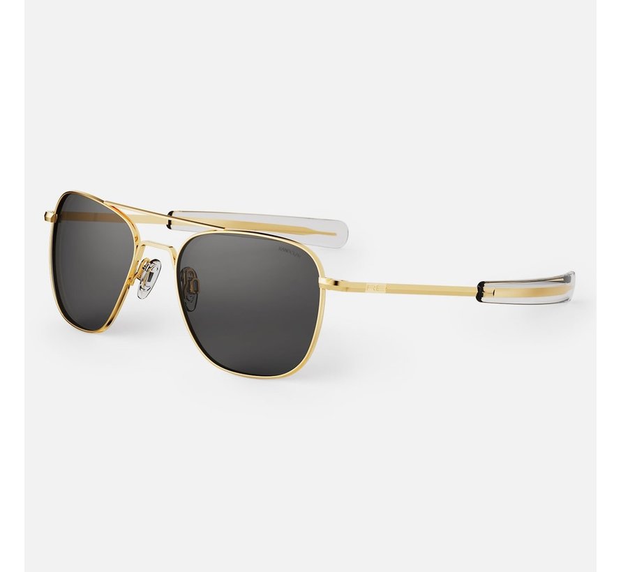 Aviator 23K Gold Skytec™ Polarized American Gray