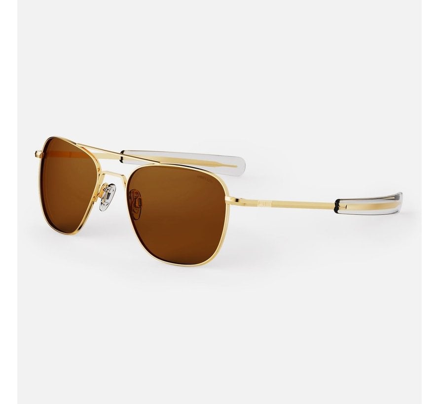 Aviator 23K Gold Skytec™ Polarized American Tan