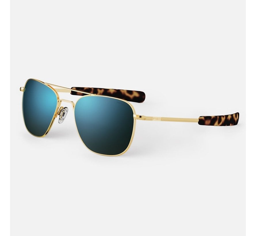 Aviator 23K Gold Skytec™ Polarized Cobalt