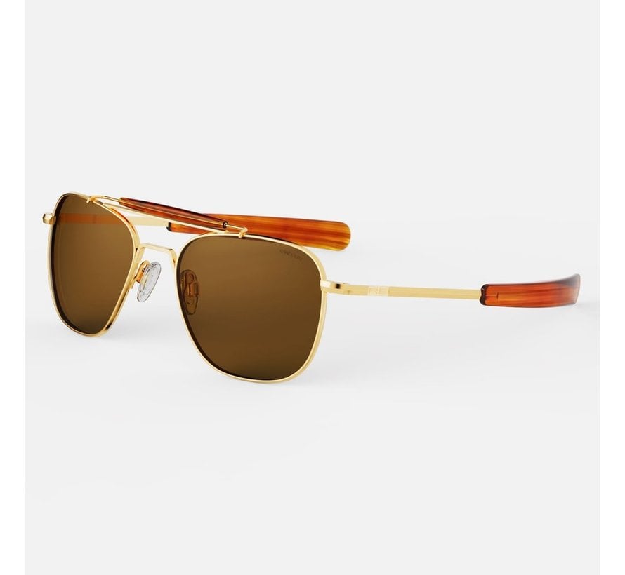 Aviator II 23K Gold E.P. 55MM Bayonet Skytec™ Polarized American Tan