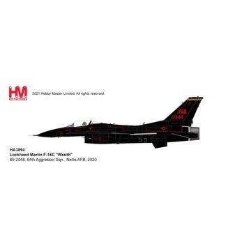 Hobby Master F16C Fighting Falcon 64th Aggressor Sqn. Wraith RED048 USAF 1:72