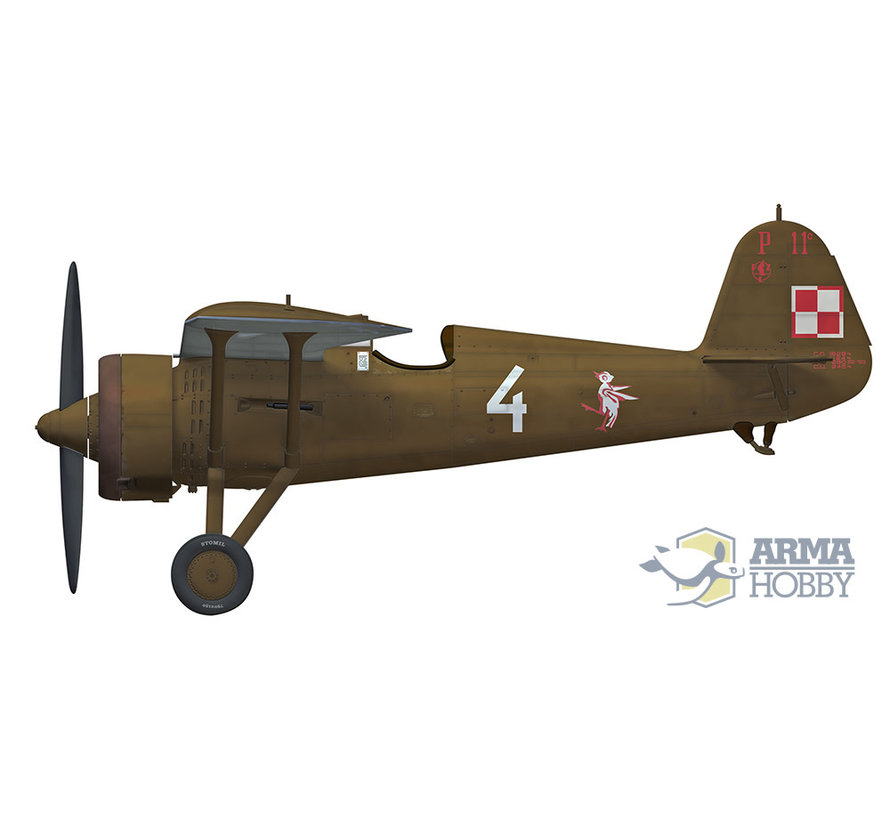 PZL P.11c with basic etch parts 1:48