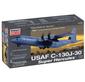 Minicraft Model Kits C130J-30 Super Hercules USAF 1:144