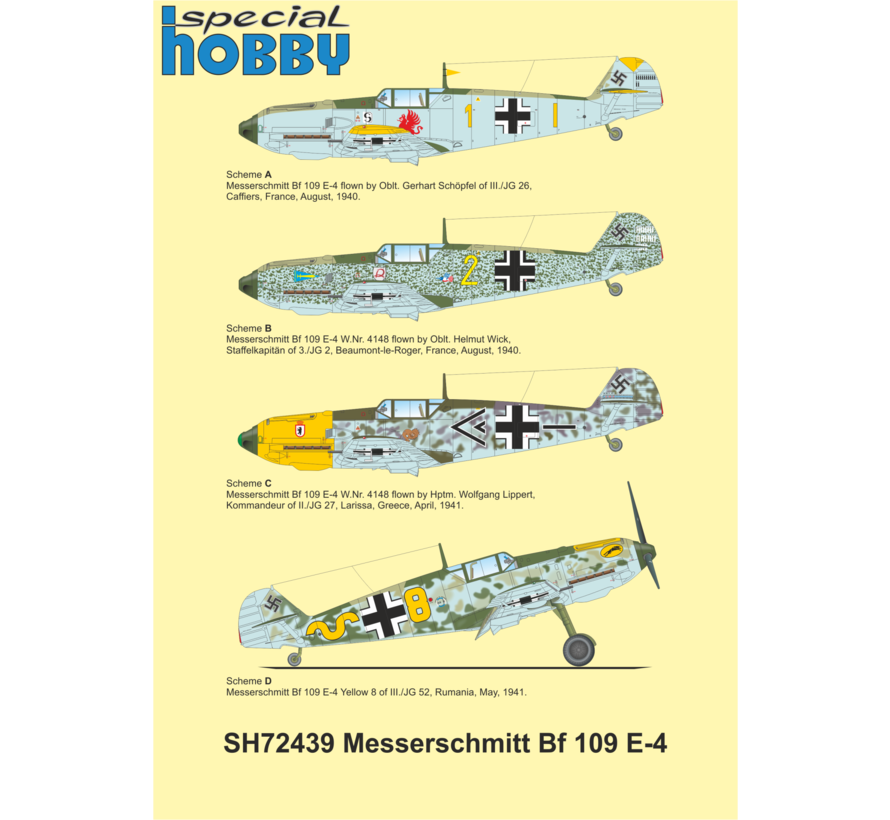 Messerschmitt Bf109E-4 1:72