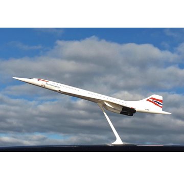 PPC Models Concorde British Airways Union Jack livery G-BOAC 1:250 with stand