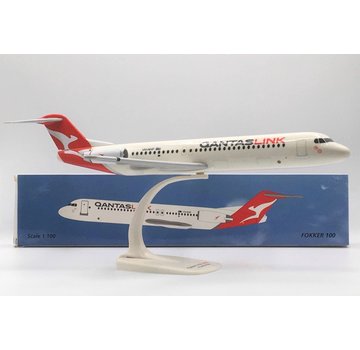 PPC Models Fokker F100 QANTAS LINK VH-NHP 1:100 with stand